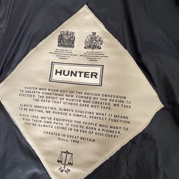 Hunter Original Refined Down Coat Women's Large Black Puffer Full Zip Mid Length - Picture 7 of 12